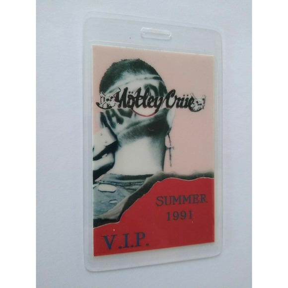 Motley Crue AC/DC 1991 VIP Backstage Pass Original Monsters Of Rock Metal Music - Picture 2 of 4